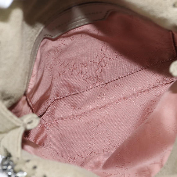 Stella MacCartney Chain Falabella Bag polyester Beige Silver 391698 Auth BA7343