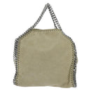 Stella MacCartney Chain Falabella Bag polyester Beige Silver 391698 Auth BA7343-2