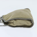 Stella MacCartney Chain Falabella Bag polyester Beige Silver 391698 Auth BA7343-3