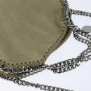 Stella MacCartney Chain Falabella Bag polyester Beige Silver 391698 Auth BA7343-5