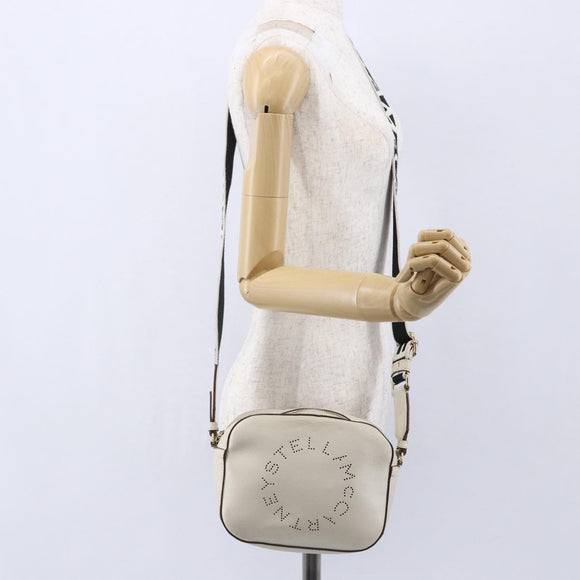 Stella MacCartney Shoulder Bag polyester Beige Gold Auth BA7347