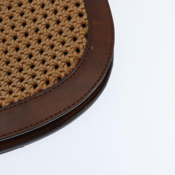 Stella MacCartney Shoulder Bag polyester Brown Gold Auth BA7348