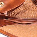 Stella MacCartney Shoulder Bag polyester Brown Gold Auth BA7348-18