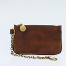 Stella MacCartney Shoulder Bag polyester Brown Gold Auth BA7348-19