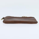 Stella MacCartney Shoulder Bag polyester Brown Gold Auth BA7348-25