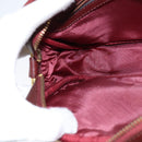 CARTIER Must Line Shoulder Bag Leather Bordeaux Gold Auth BA7350-18