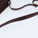 CARTIER Must Line Shoulder Bag Leather Bordeaux Gold Auth BA7350-7