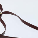 CARTIER Must Line Shoulder Bag Leather Bordeaux Gold Auth BA7350-8