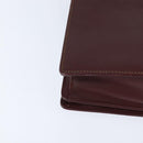 CARTIER Must Line Shoulder Bag Leather Bordeaux Gold Auth BA7352-15