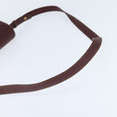 CARTIER Must Line Shoulder Bag Leather Bordeaux Gold Auth BA7352-7