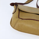 CARTIER Shoulder Bag Leather Beige Gold Auth BA7353-9