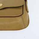 CARTIER Shoulder Bag Leather Beige Gold Auth BA7353-14