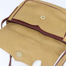 CARTIER Shoulder Bag Leather Beige Gold Auth BA7353-11