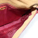 CARTIER Shoulder Bag Leather Beige Gold Auth BA7353-18