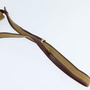 CARTIER Shoulder Bag Leather Beige Gold Auth BA7353-7