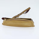 CARTIER Shoulder Bag Leather Beige Gold Auth BA7353-5