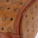 MCM Logogram Vicetos Shoulder Bag PVC Leather Brown Gold Auth BA7354-8