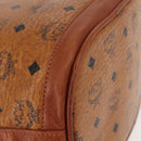 MCM Logogram Vicetos Shoulder Bag PVC Leather Brown Gold Auth BA7354-16