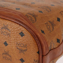 MCM Logogram Vicetos Shoulder Bag PVC Leather Brown Gold Auth BA7354-17