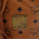 MCM Logogram Vicetos Shoulder Bag PVC Leather Brown Gold Auth BA7354-12