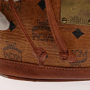 MCM Logogram Vicetos Shoulder Bag PVC Leather Brown Gold Auth BA7354-9