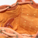 MCM Logogram Vicetos Shoulder Bag PVC Leather Brown Gold Auth BA7354-19