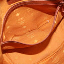 MCM Logogram Vicetos Shoulder Bag PVC Leather Brown Gold Auth BA7354-21