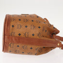 MCM Logogram Vicetos Shoulder Bag PVC Leather Brown Gold Auth BA7354-3