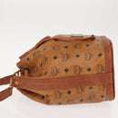 MCM Logogram Vicetos Shoulder Bag PVC Leather Brown Gold Auth BA7354-4