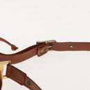 MCM Logogram Vicetos Shoulder Bag PVC Leather Brown Gold Auth BA7354-14