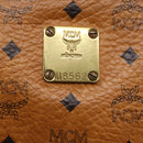 MCM Logogram Vicetos Clutch Bag PVC Leather Brown Gold Auth BA7355-12