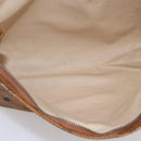 MCM Logogram Vicetos Clutch Bag PVC Leather Brown Gold Auth BA7355-10
