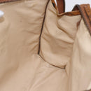 MCM Logogram Vicetos Clutch Bag PVC Leather Brown Gold Auth BA7355-16