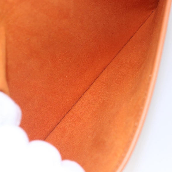 MCM Logogram Vicetos Clutch Bag PVC Leather Brown Gold Auth BA7356