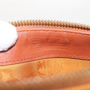 MCM Logogram Vicetos Hand Bag PVC Leather Brown Gold Auth BA7357-17