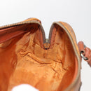 MCM Logogram Vicetos Hand Bag PVC Leather Brown Gold Auth BA7357-18