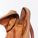 MCM Logogram Vicetos Hand Bag PVC Leather Brown Gold Auth BA7357-19