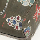 BVLGARI Tote Bag Leather PVC Gray Silver Auth BA7359V-13