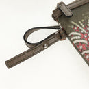 BVLGARI Tote Bag Leather PVC Gray Silver Auth BA7359V-21