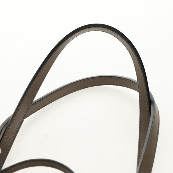 BVLGARI Tote Bag Leather PVC Gray Silver Auth BA7359V