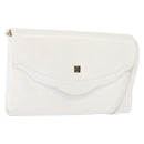 GIVENCHY Shoulder Bag Leather White Gold Auth BA7360-1