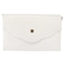 GIVENCHY Shoulder Bag Leather White Gold Auth BA7360-13