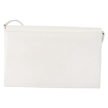 GIVENCHY Shoulder Bag Leather White Gold Auth BA7360 - 0