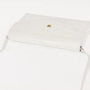 GIVENCHY Shoulder Bag Leather White Gold Auth BA7360-7