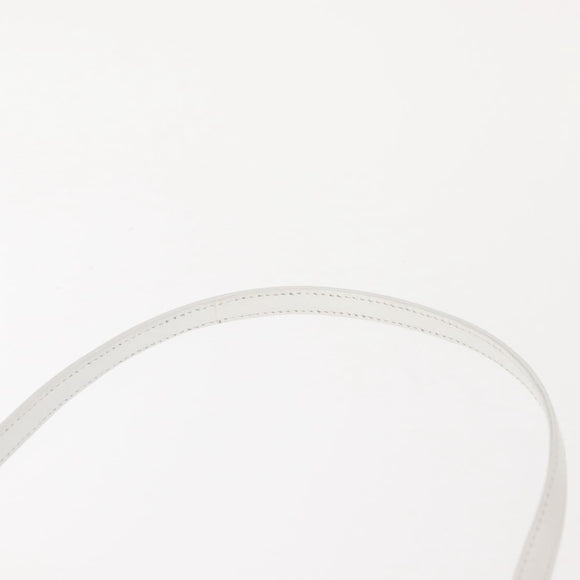 GIVENCHY Shoulder Bag Leather White Gold Auth BA7360