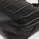 Jimmy Choo Tote Bag Leather Gold Silver Auth BA7361-16