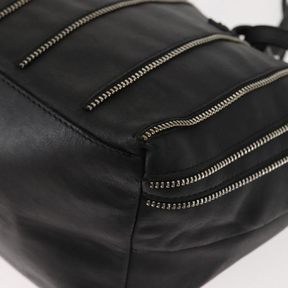 Jimmy Choo Tote Bag Leather Gold Silver Auth BA7361