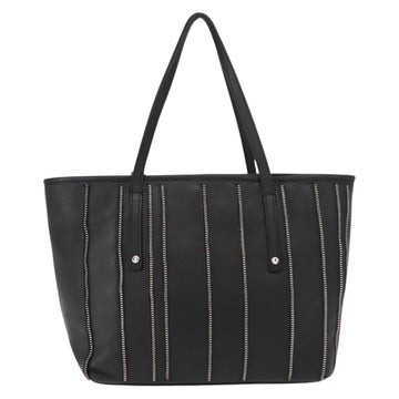 Jimmy Choo Tote Bag Leather Gold Silver Auth BA7361 - 0