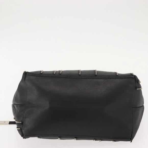 Jimmy Choo Tote Bag Leather Gold Silver Auth BA7361