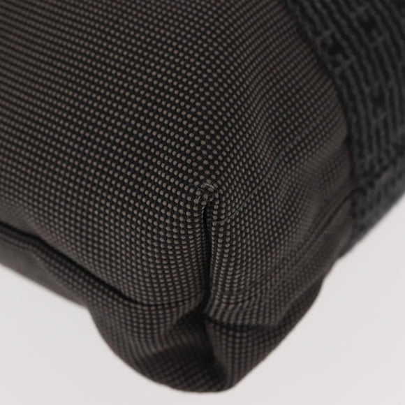 HERMES Her Line Kabas Tote Bag Canvas Gray Silver Auth BA7363